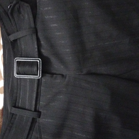 Y2k No Boundaries Black Pinstripe Pants Size 5 - Picture 3 of 5